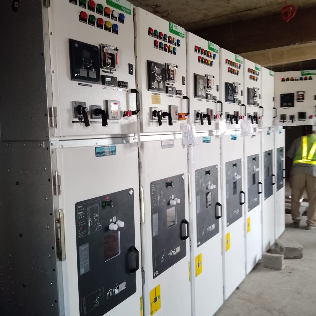 Medium-voltage switchgear panels installed by Lobcom