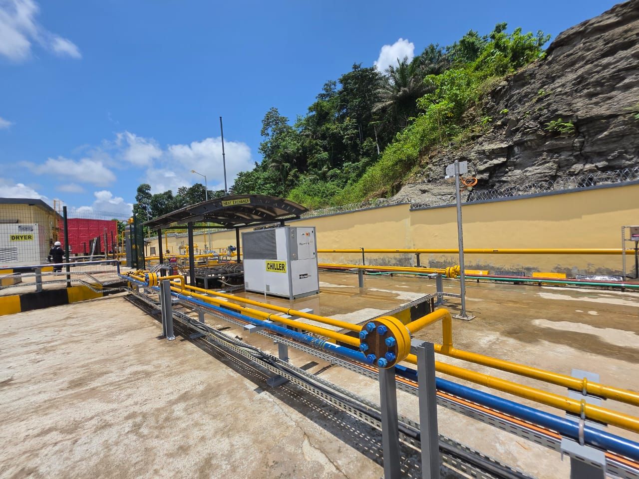 Overview of the HBM gas compression station in Calabar, commissioned by Lobcom